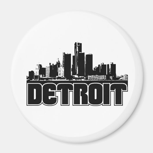 Detroit Skyline Magnet (Vorne)