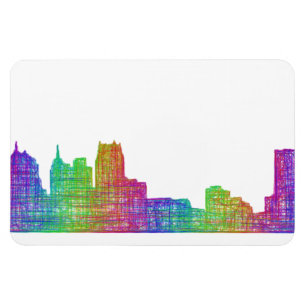 Detroit-Skyline Magnet