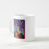 Detroit-Skyline-Mega- Farbe Kaffeetasse (Vorderseite Links)