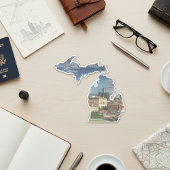 Detroit Skyline Michigan Sticker