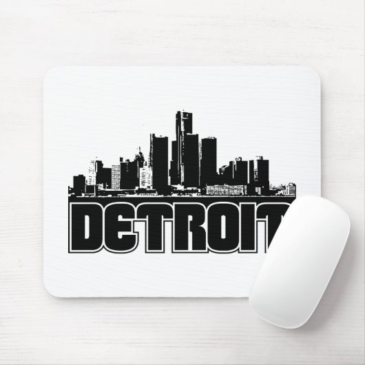 Detroit-Skyline Mousepad (Mit Mouse)
