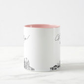 Detroit Skyline Personalisierte Hochzeitskaffee-Ta Tasse (Zentrum)