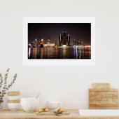 Detroit Skyline Poster (Küche)