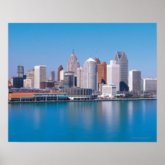 Detroit Skyline Poster (Vorne)