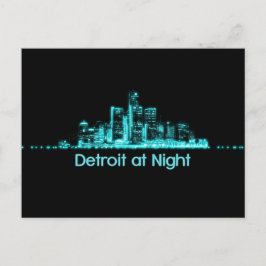 Detroit Skyline Postkarte