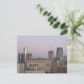 Detroit Skyline Postkarte (Stehend Vorderseite)