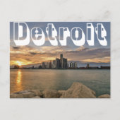 Detroit Skyline Postkarte (Vorderseite)