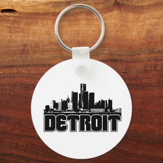 Detroit Skyline Schlüsselanhänger (Vorderseite)