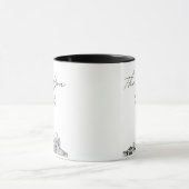 Detroit Skyline Sketch Simple Custom Wedding Tasse (Zentrum)