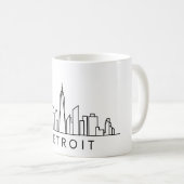 Detroit Skyline - Stadtbild Kaffeetasse (VorderseiteRechts)