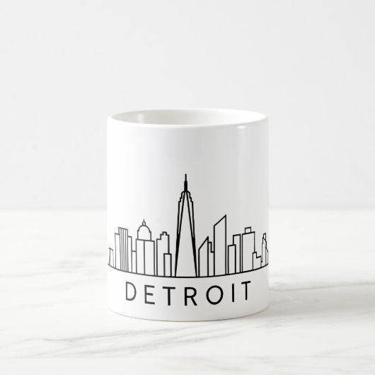Detroit Skyline - Stadtbild Kaffeetasse (Mittel)