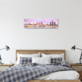 Detroit Skyline Sunset View von Windsor Leinwand (Insitu (Schlafzimmer))