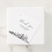 Detroit Skyline Wedding Geschenkanhänger (Beispiel)