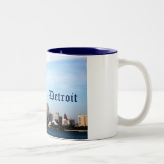 Detroit-Skyline Zweifarbige Tasse