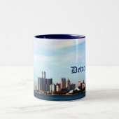 Detroit-Skyline Zweifarbige Tasse (Mittel)