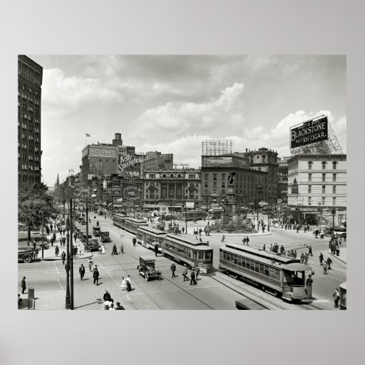 DETROIT SQUARE 1910 POSTER (Vorne)