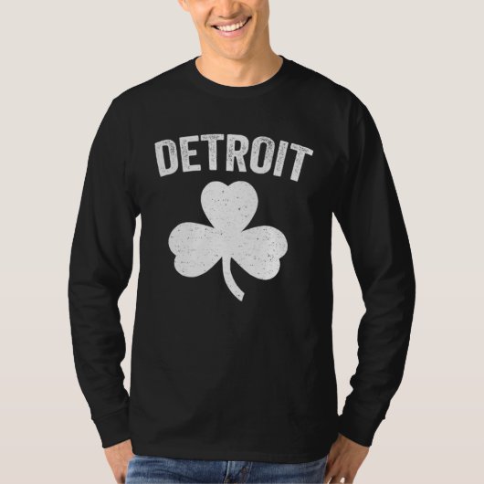 Detroit St Patrick s Day Parade Irish Shamrock Cut T-Shirt (Vorderseite)