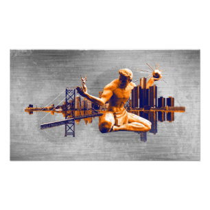 Detroit-Stadt Fotodruck