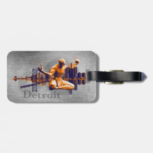 Detroit-Stadt Gepäckanhänger
