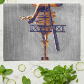 Detroit-Stadt Geschirrtuch (Gefaltet)