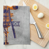 Detroit-Stadt Geschirrtuch (Viertel Falte)