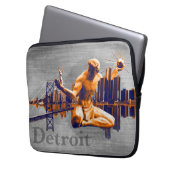 Detroit-Stadt Laptopschutzhülle (Vorderseite Links)