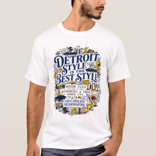 Detroit Stil Motor City Michigan Urban Design T-Shirt