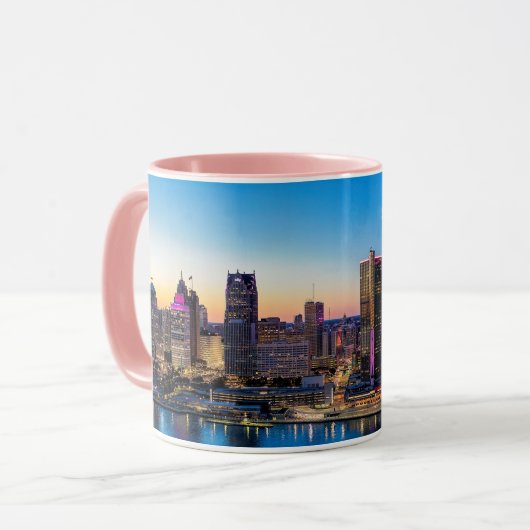 Detroit Sunset Tasse (Vorderseite Links)