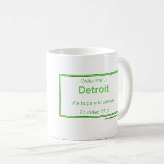 Detroit-Tasse Kaffeetasse (VorderseiteRechts)