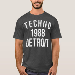 Detroit Techno 1988 - Vintage Retro DJ Tanz T-Shirt