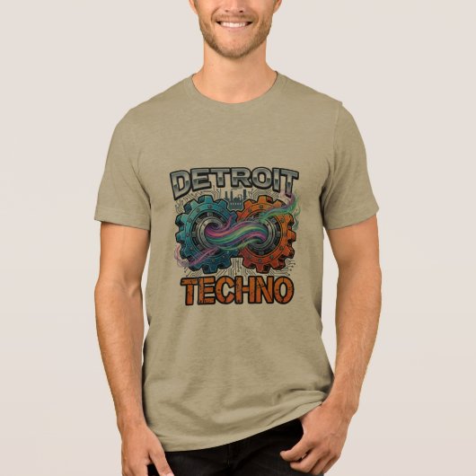 Detroit Techno Tri-Blend Shirt (Vorderseite)