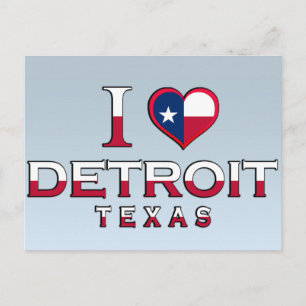 Detroit, Texas Postkarte