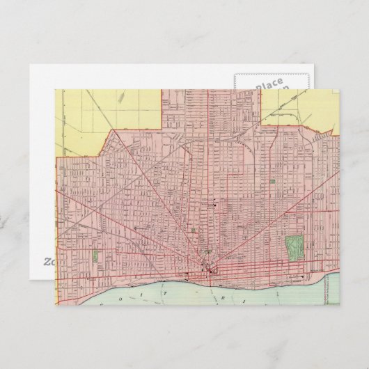 Detroit und Vicinity Postkarte (Vorne/Hinten)