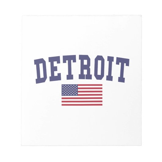 Detroit US-Flagge Notizblock (Vorderseite)