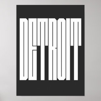 Detroit USA Stadtlogo Poster