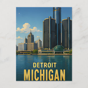 Detroit Vereinigte Staaten Regionale US-Reise ⛵ Postkarte