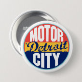 Detroit Vintage Label Button (Vorne & Hinten)