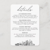 Detroit Wedding Vertikale Details Klein Begleitkarte (Vorderseite)