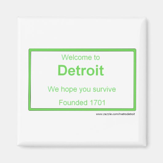 Detroit willkommen magnet (Vorne)