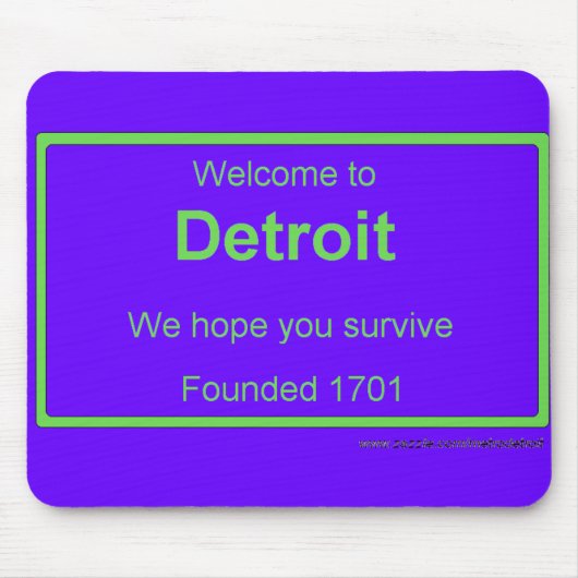 Detroit-Willkommen Mousepad (Vorne)