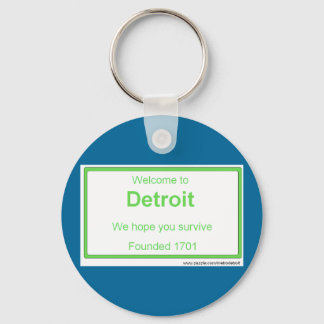 Detroit willkommen schlüsselanhänger