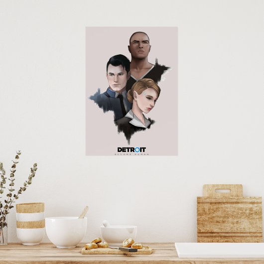 Detroit wird menschlich poster (Küche)