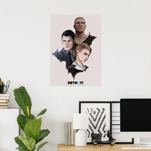 Detroit wird menschlich poster (Heimbüro)