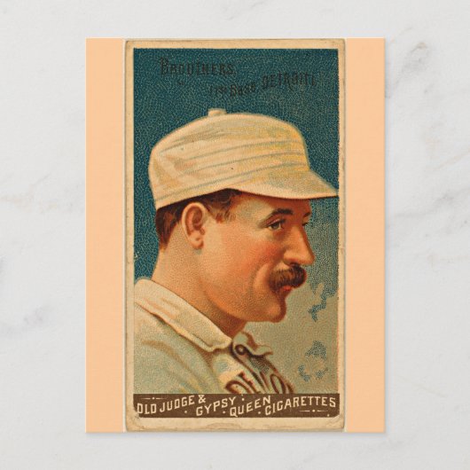 Detroit Wolverines, 1888, Vintage Baseballkarte Postkarte (Vorderseite)