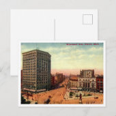 Detroit, Woodward Ave 1910s Vintage Postkarte (Vorne/Hinten)