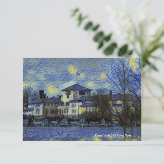 Detroit Yacht Club Startnight Note Card Dankeskarte (Stehend Vorderseite)