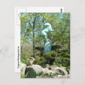 Detroit Zoo Statuenkarte Postkarte (Vorne/Hinten)