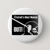 Detroits, das heraus gewollt wird, knöpfen button (Vorderseite)