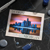 Detroit's Dusk Dreamscape Postcard Postkarte