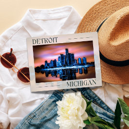 Detroit's Dusk Dreamscape Postcard Postkarte